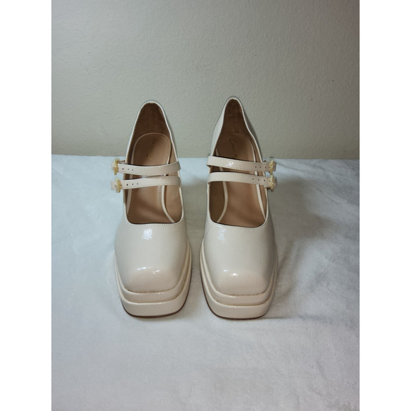 Circus NY By Sam Edelman Chunky Block Heel Platform Cream White SZ 10 M Cosplay - Picture 6 of 16